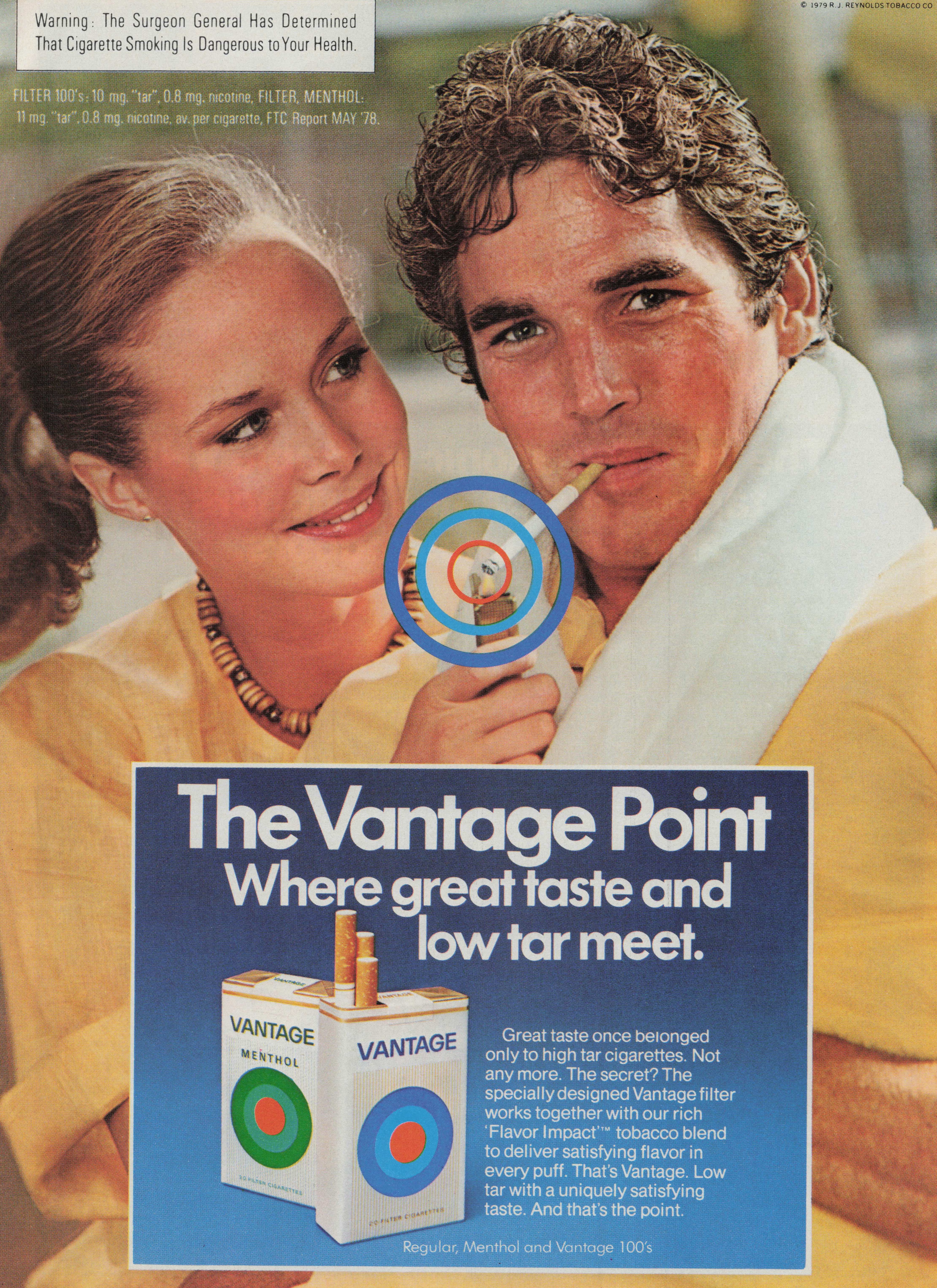 1979 Vintage Print Ad Vantage Cigarettes Great Taste Low Tar Regular Menthol